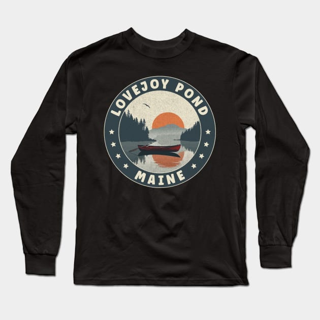 Lovejoy Pond Maine Sunset Long Sleeve T-Shirt by turtlestart